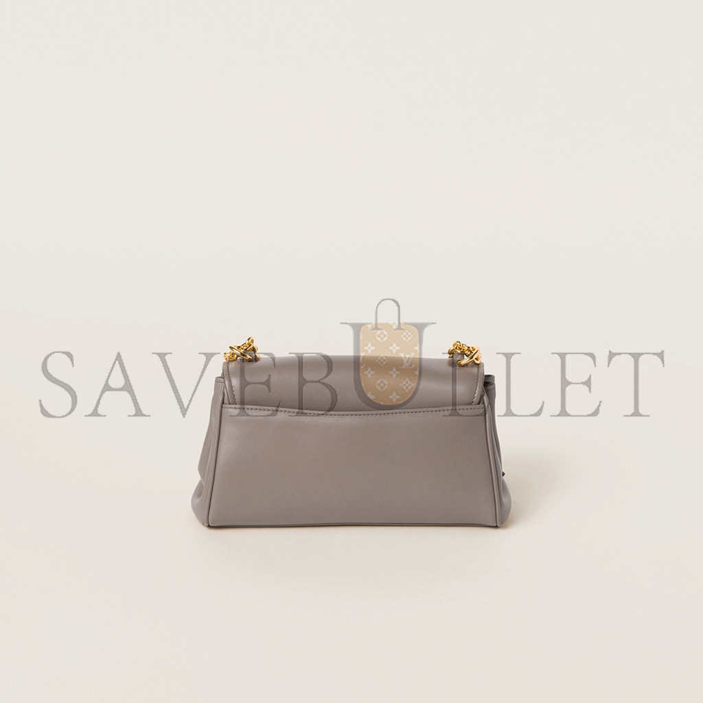 MIU MIU LEATHER SHOULDER BAG 5BD266 (24*14*7.5cm)